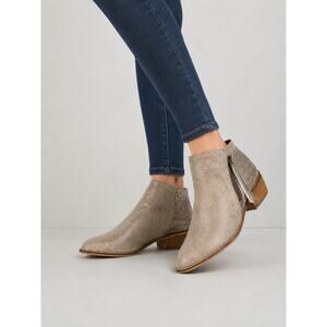 Corkys Butternut Side Zip Ankle Boots Metallic Tan Womens Size 8 Bootie